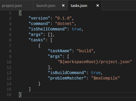 tasks.json file